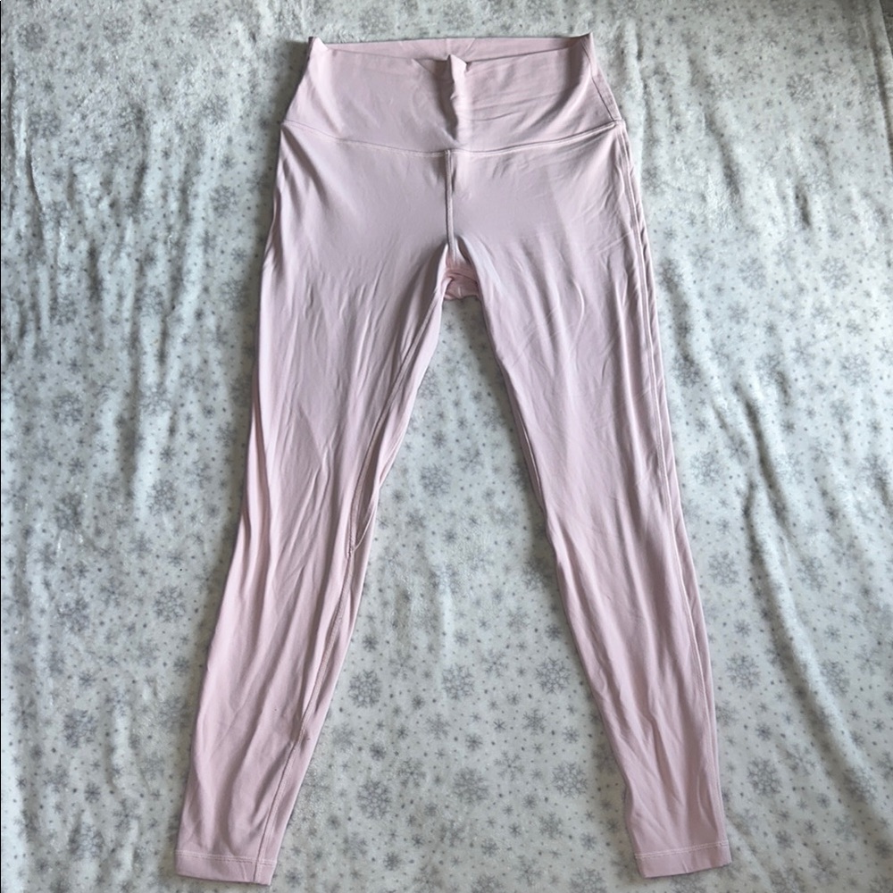 Pink Lululemon High-Waisted Leggings